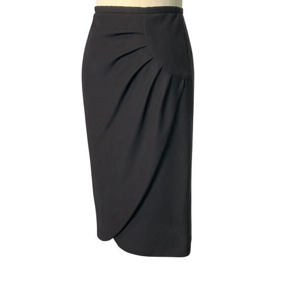Armani Colezzioni black side ruched tulip skirt size 2 - Picture 7 of 13